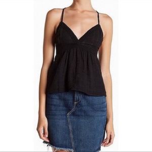 Melrose and Market Black Babydoll Tank Size XXS